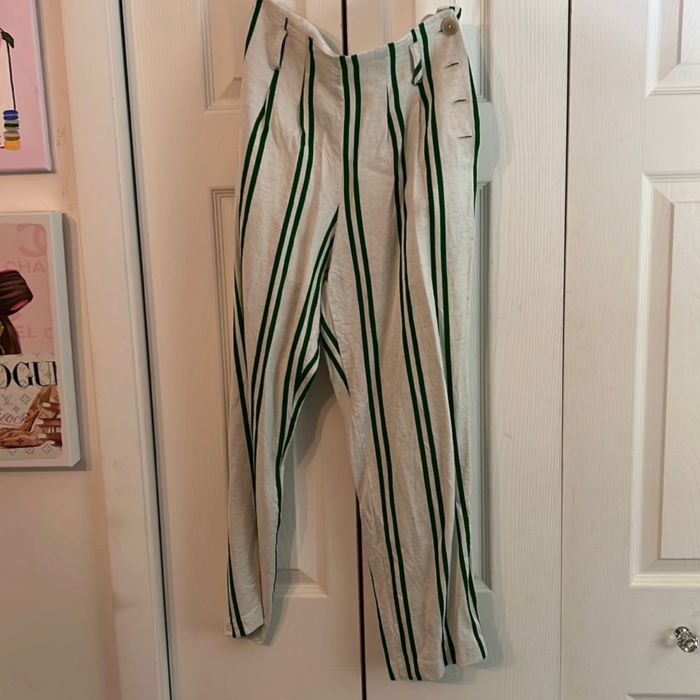 Stripes linen pants